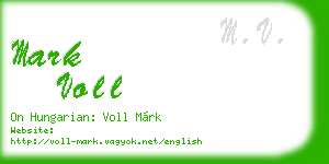 mark voll business card